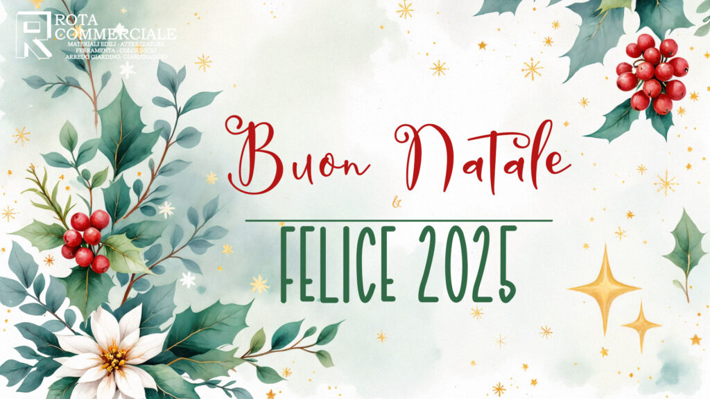 Buone feste, buon Natale e felice anno nuovo , Rota Commerciale, materiali edili Bergamo, Ferramenta Bergamo, Colorificio Bergamo, Giardinaggio Bergamo